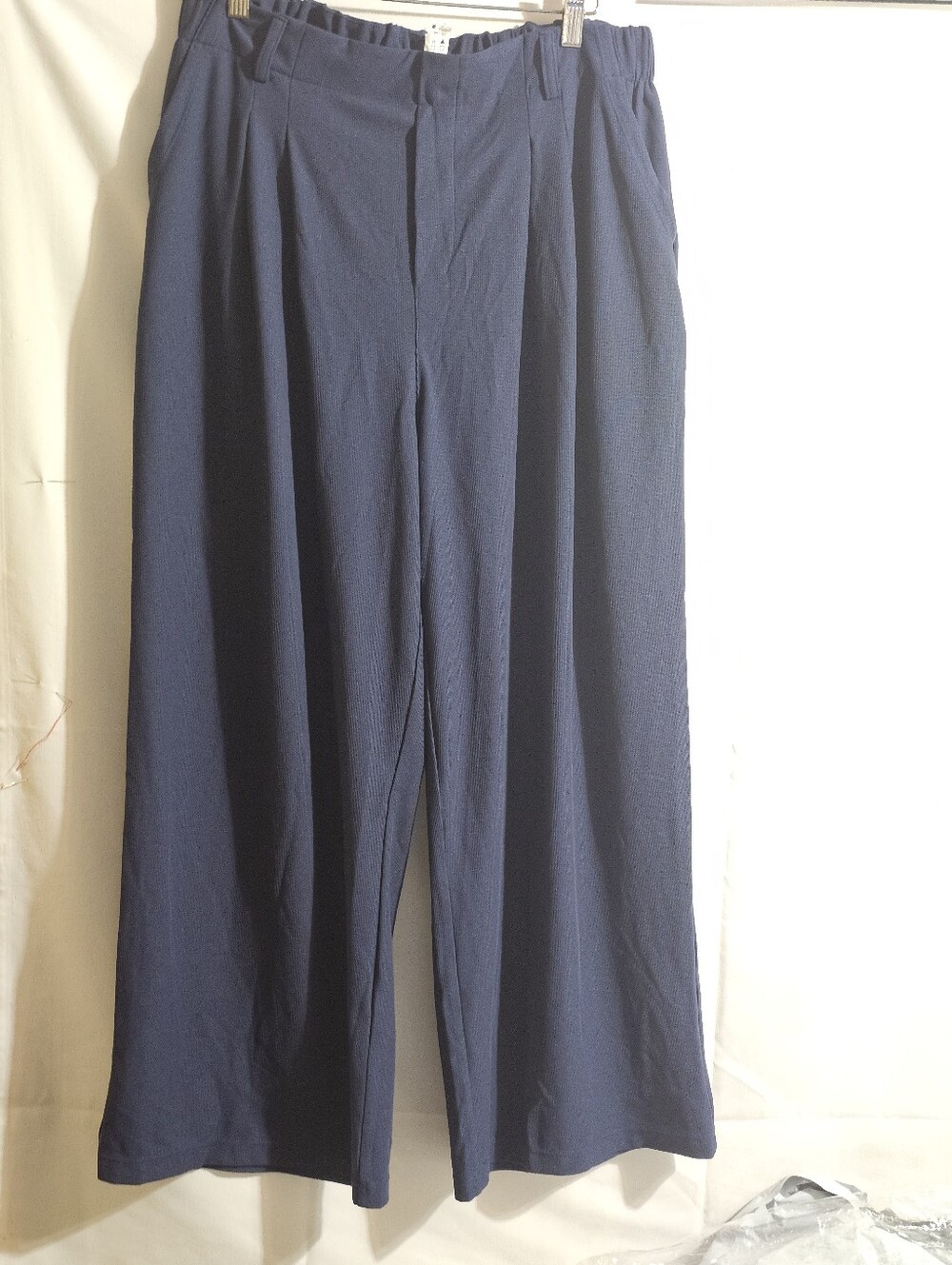 Halara Flex™ High Waisted Pocket Wide Leg Waffle Work Pants Size XL Blue - Picture 3 of 8